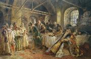 Makovsky, Konstantin Kissing custom oil painting artist